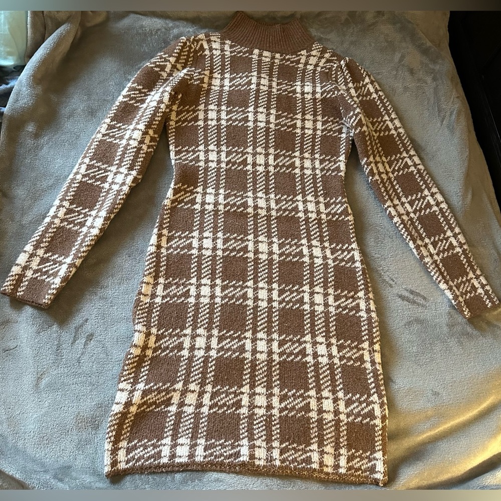 Pink Rose turtleneck dress